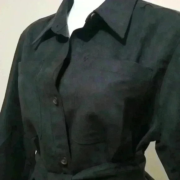 Banana  Republic Faux Suede Belted Shirt - Picture 12 of 15